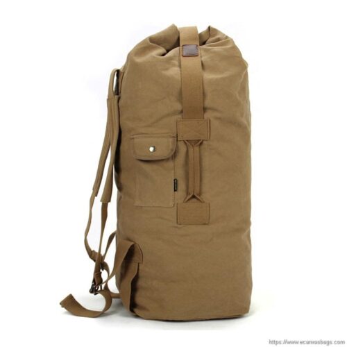 Canvas Duffle Bag Backpack - Khaki