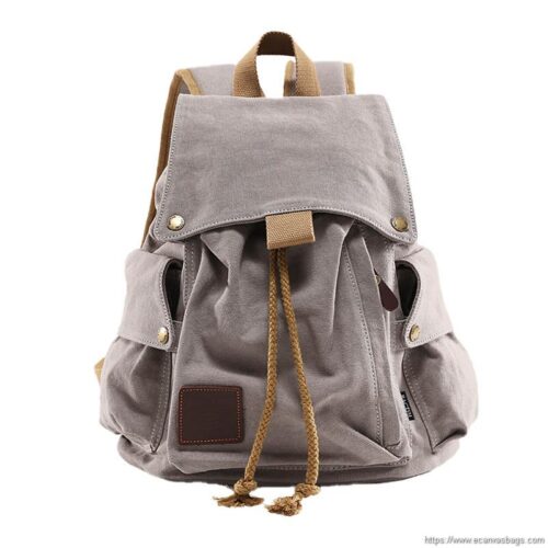Women's Drawstring Backpacks - Gray