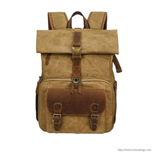 Canvas Camera Backpack With Compartments