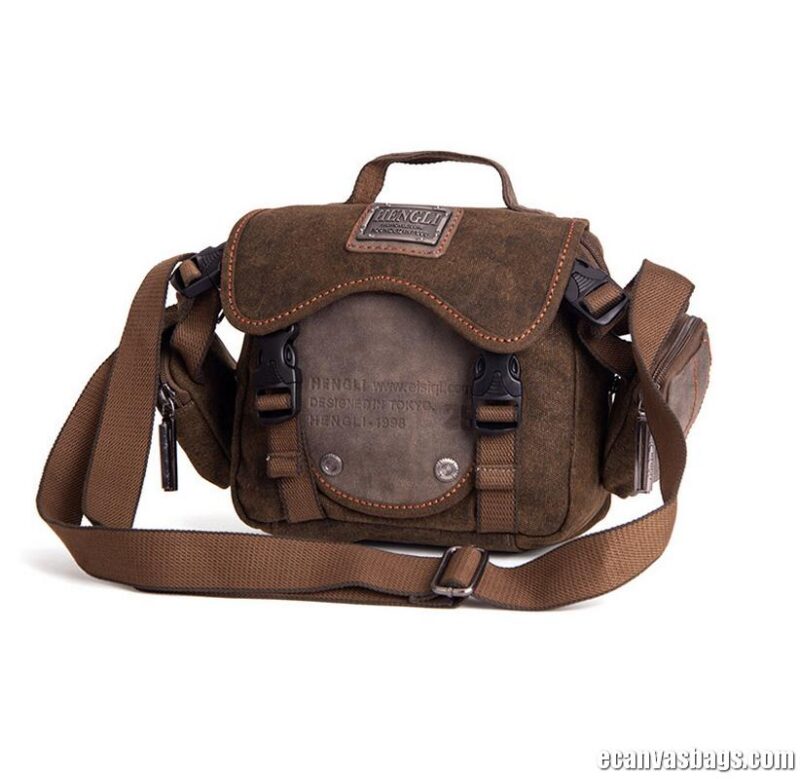 Canvas Crossbody Bag With Pockets - Image 3