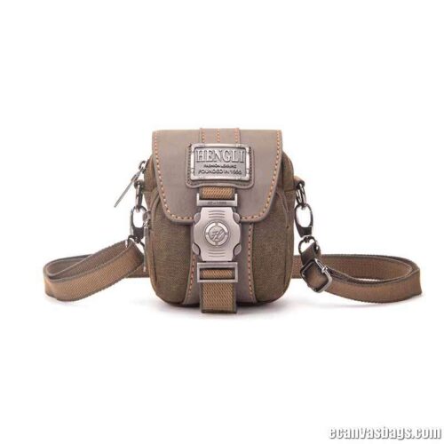 Canvas Waist Bag With Flap